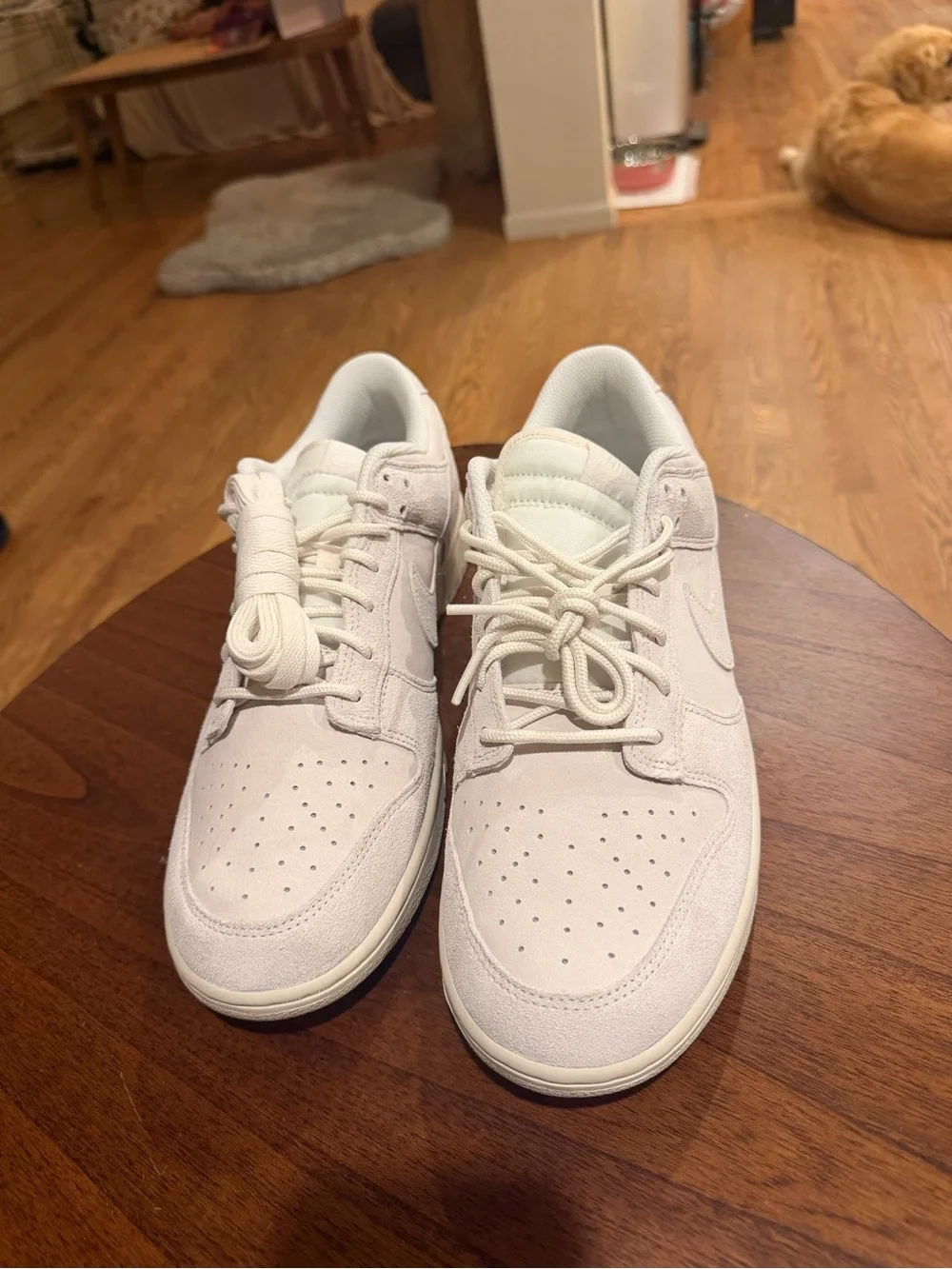 NWOT Nike Men's Low-Top Sneakers in Off-White Suede and canvas